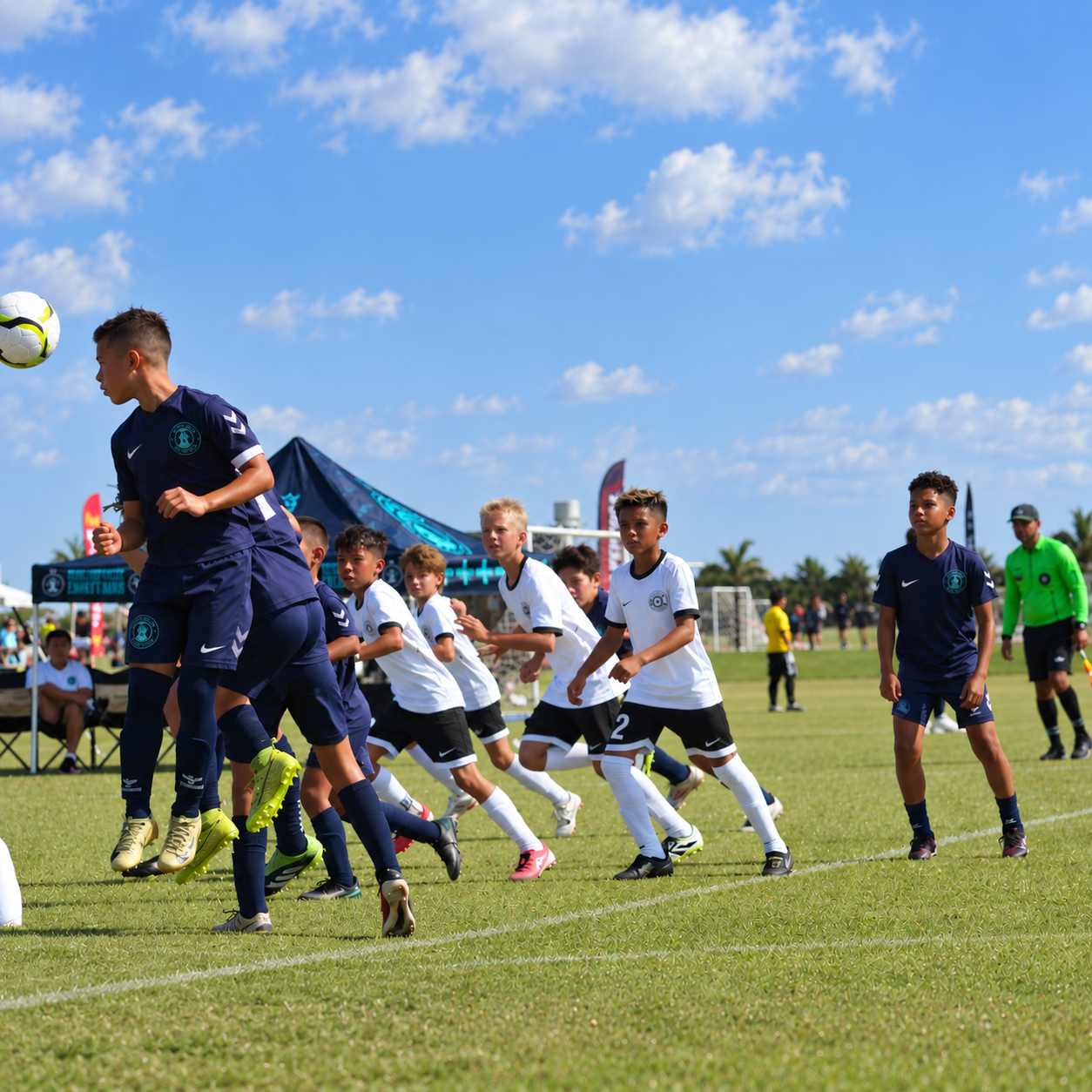 WCOB FC players competing for the ball